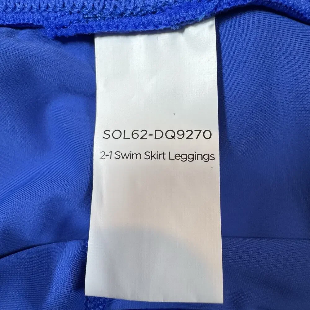 Sol Sister 2 in 1 Swim Skirt Leggings Skort Blue Athletic Medium